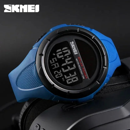 SKMEI 1405 Army Green Sports Digital Watch Original Casual Watches Solar Luminous Power