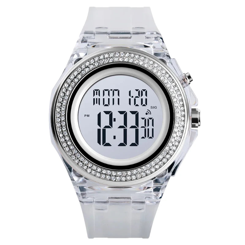 Skmei 1598 Luxury Ladies Watch Crystal lady women multifunction digital watch