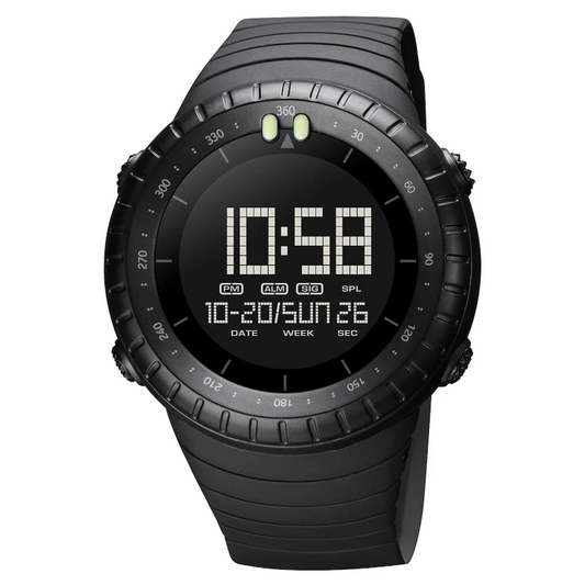 SKMEI 1992 Multifunctional Outdoor Sports Watch Trend Waterproof Luminous Men's Black Watch